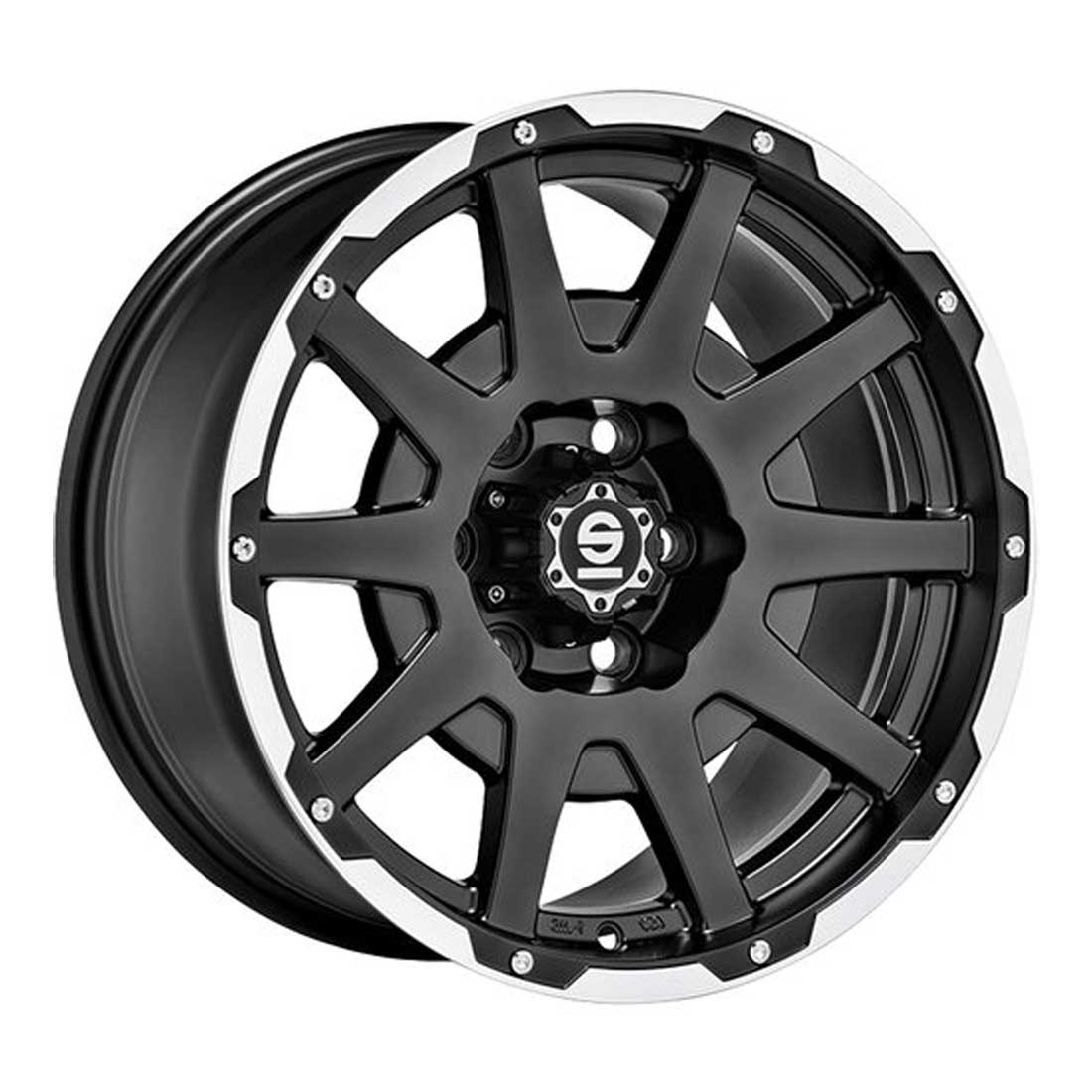 SPARCO SPARCO DAKAR 8,5x17 ET0 5x120 (MATT BLACK LIP POL.+RIVETS)