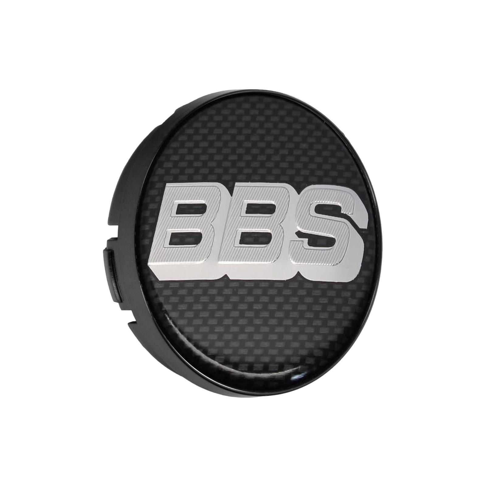 BBS 2D Nabendeckel geprägt carbon mit Logo silber Ø56mm  