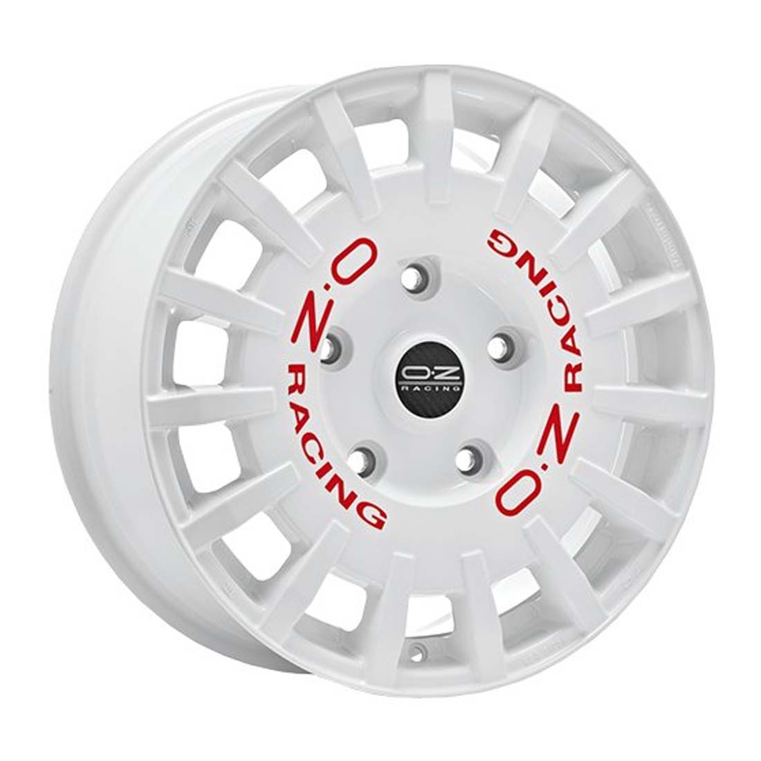 OZ-RACING RALLY RACING VAN 7,5x18 ET48 5x160 (WEISS LACKIERT + ROTE SCHRIFT)