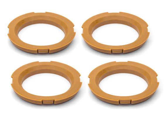 BBS Unlimited Naben Zentrierring 56,6mm ockerbraun (Set 4 Stk.)