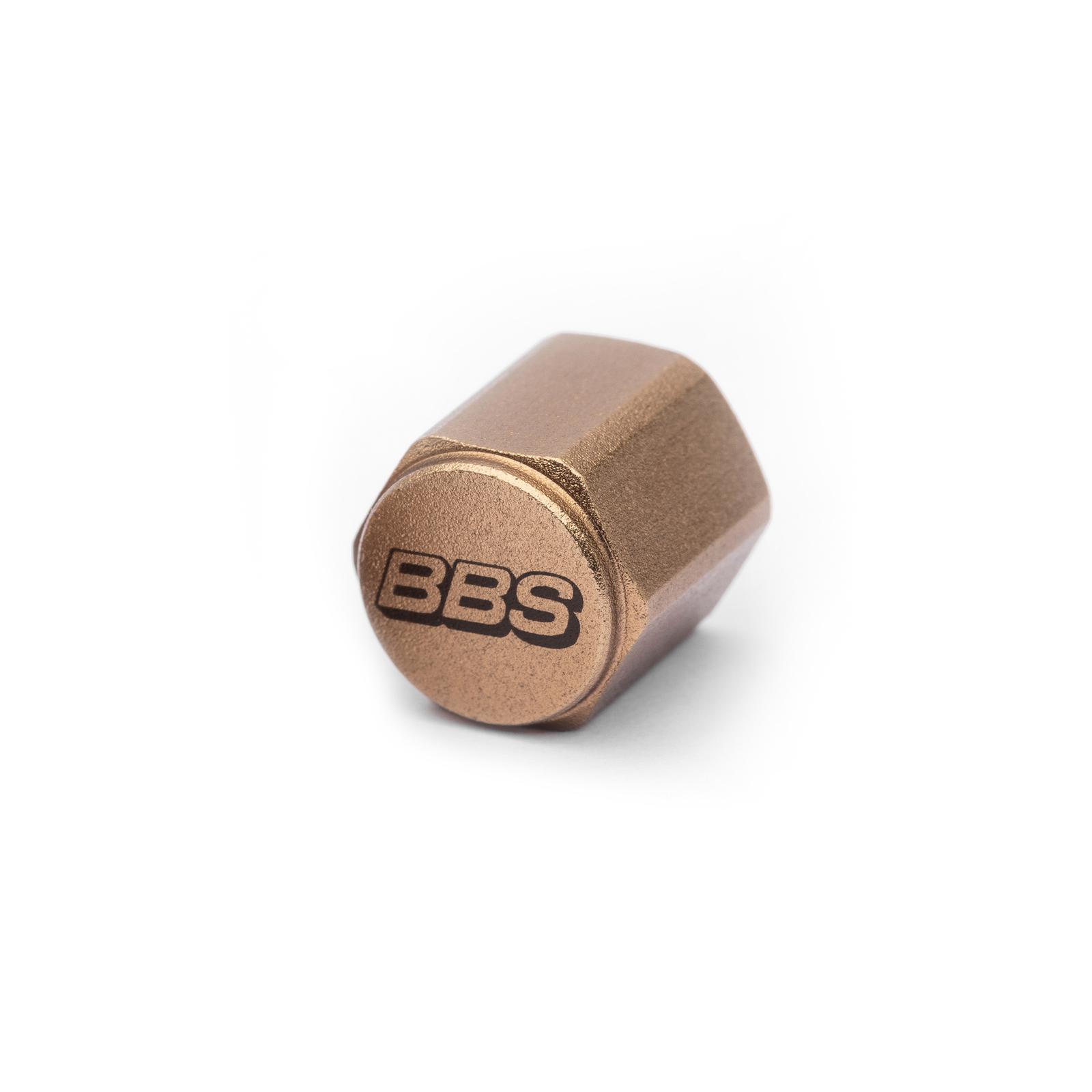 BBS Aluminium Ventilkappe bronze mit gelasertem Logo